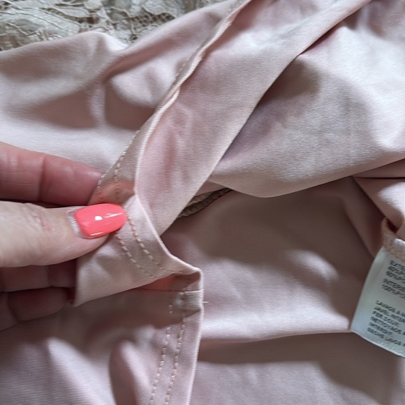 Karen Millen women’s lace stretch bodysuit scallop eyelash lace blush pink 4 - Picture 13 of 16